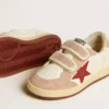 Ball Star Junior in nappa with nappa star and pink suede heel tab