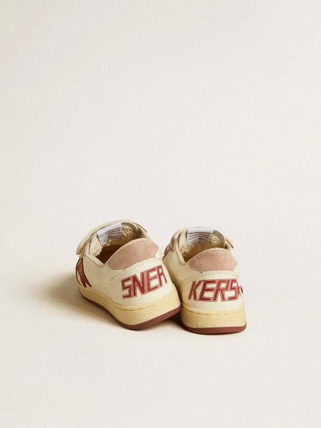 Ball Star Junior in nappa with nappa star and pink suede heel tab