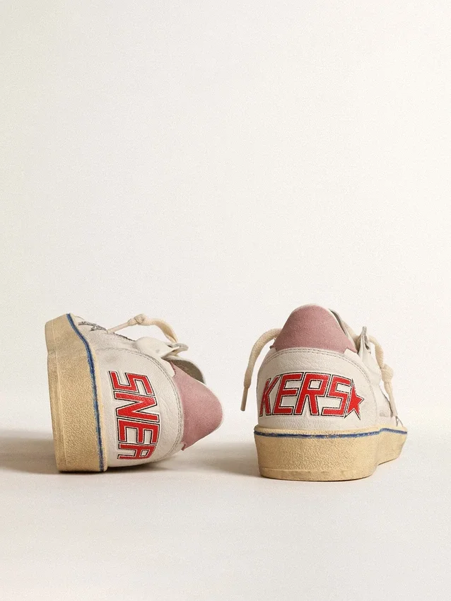 Ball Star with glitter star and pink suede heel tab
