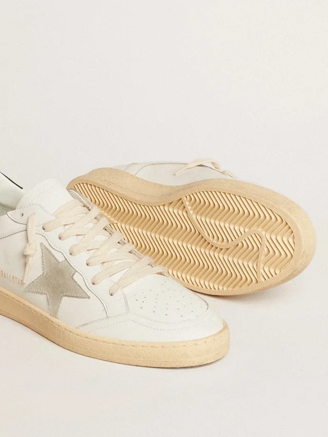Ball Star with ice-gray suede star and blue leather heel tab