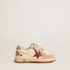 Ball Star Young in nappa with nappa star and pink suede heel tab