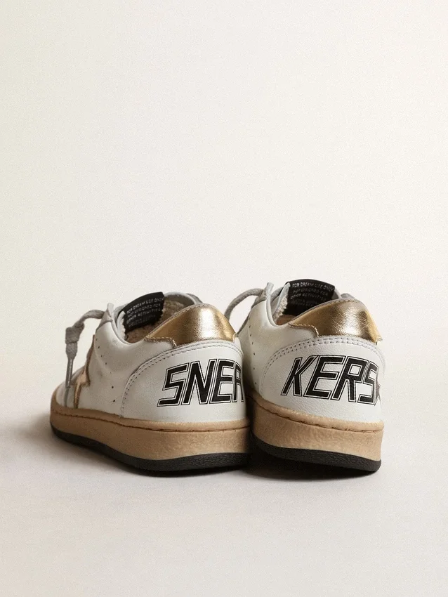 Ball Star Young with gold metallic leather star and heel tab