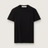 Women’s regular-fit distressed T-shirt in black