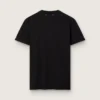 Women’s regular-fit distressed T-shirt in black