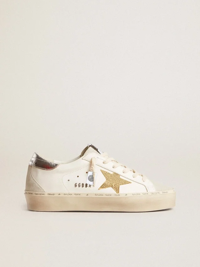Hi Star with Swarovski crystal star and silver leather heel tab