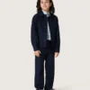 Journey unisex chinos in blue cotton canvas with embroidered logo