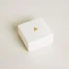 Letter B charm in gold-colored brass with crystals