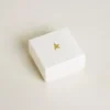 Lock-shaped charm in gold-colored brass with crystals