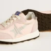 Marathon Junior in pink nylon with printed star and leather heel tab