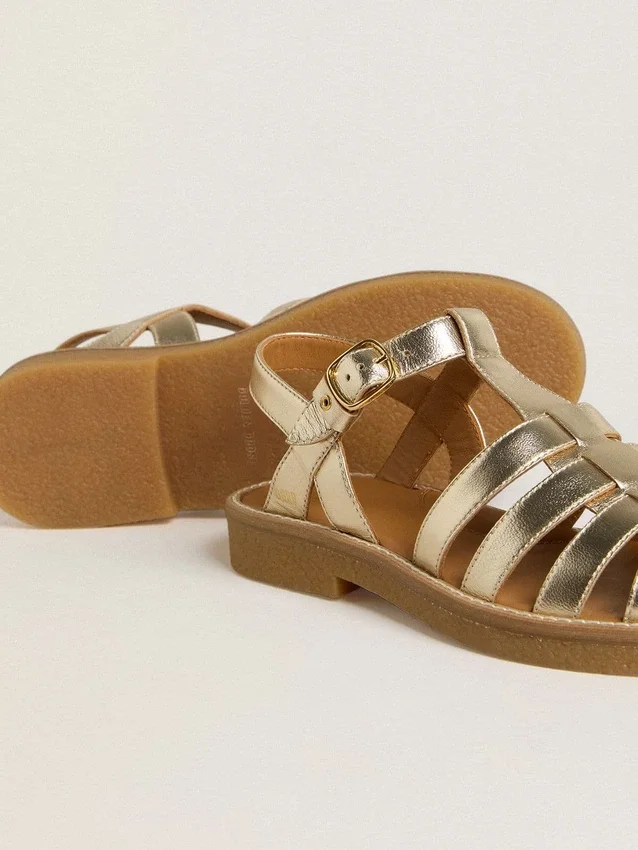 Maxime Young sandals in gold leather