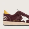 Women's Ball Star in chocolate nubuck with leather star and heel tab