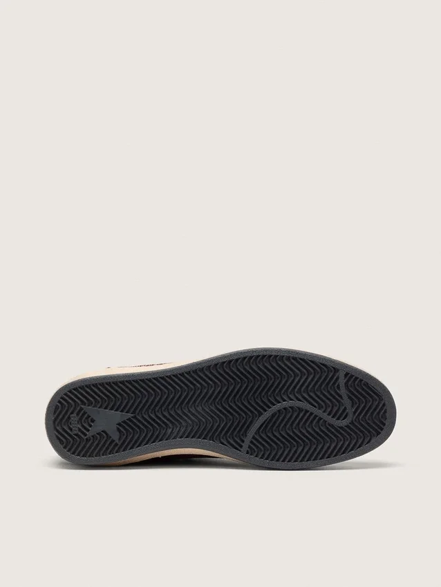 Women's Ball Star in chocolate nubuck with leather star and heel tab