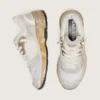 Men's Dad-Star in mesh and white suede with gold foiled leather star