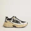 Men’s Lightstar in white leather and black mesh with black TPU star