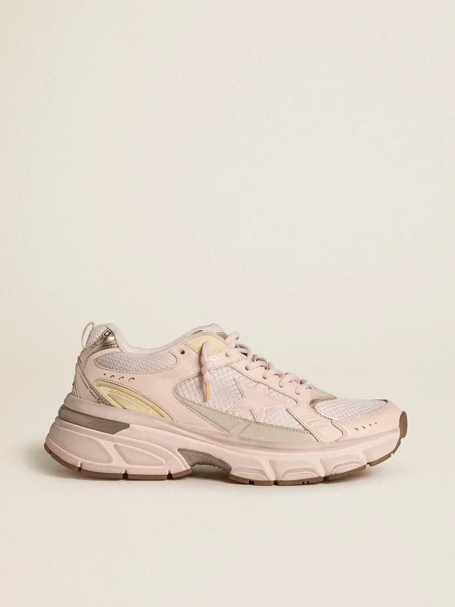 Men’s Lightstar with pink leather and mesh upper and pink star