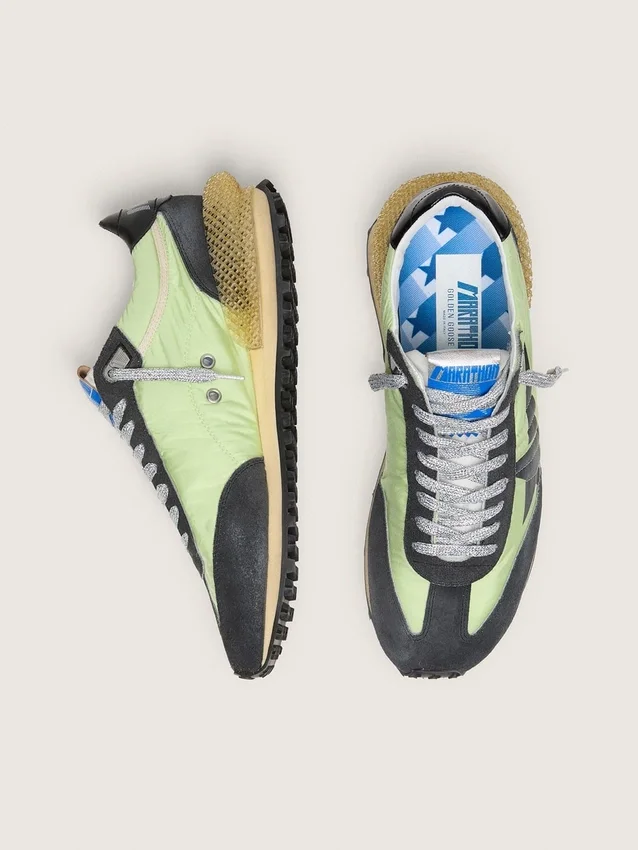 Women’s Marathon with green nylon upper and black star