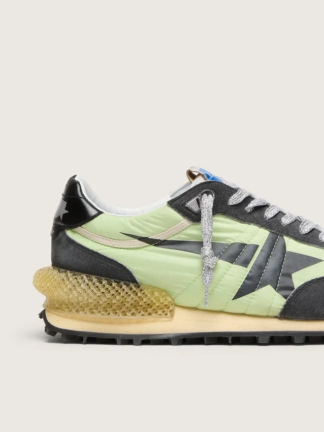 Women’s Marathon with green nylon upper and black star