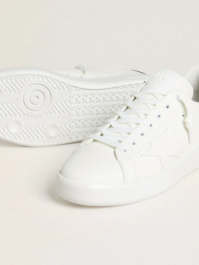Men’s Purestar with white leather star and burgundy croc-print leather heel tab