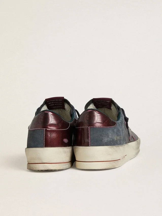 Men's Stardan LTD in anthracite nubuck and blue suede with metallic leather star
