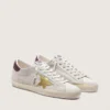 Women's Super-Star CNY in ivory suede with metallic leather star and leather heel tab