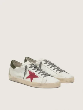 Men’s Super-Star with red suede star and green leather heel tab