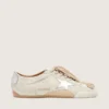 Men's True-Star in light gray suede with metallic silver star and heel tab