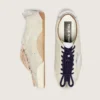Men's True-Star in light gray suede with metallic silver star and heel tab