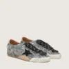 Men's True-Star in silver sequins with black star and silver leather heel tab