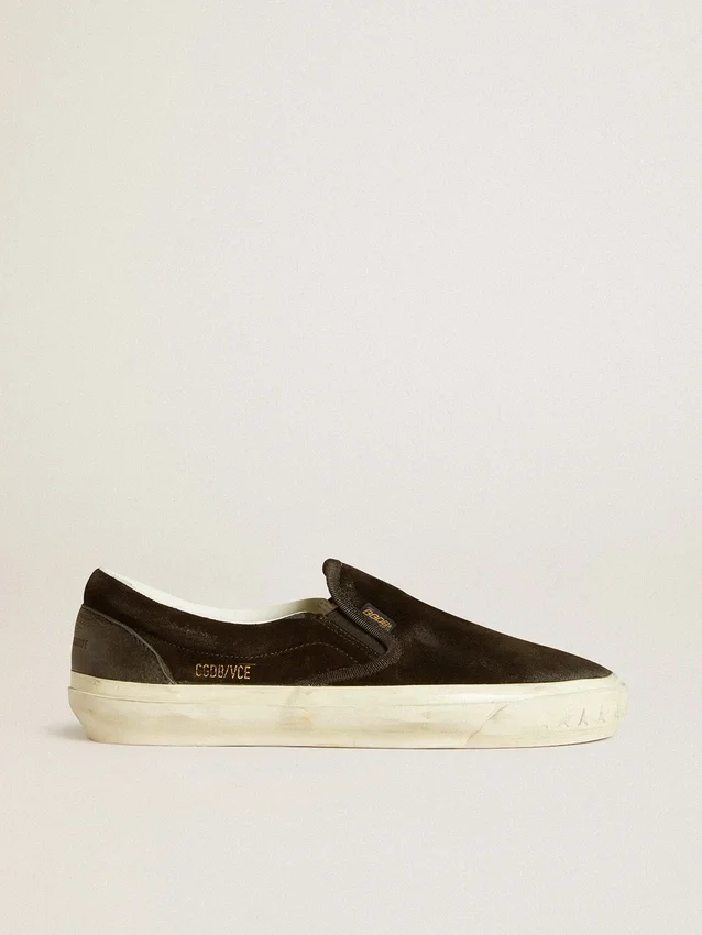 Men's VCE Penstar in black suede with black leather heel tab