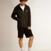 Men's windcheater with contrasting white logo and star