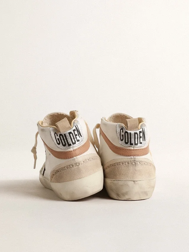 Mid Star in nappa with glitter star and nude leather flash