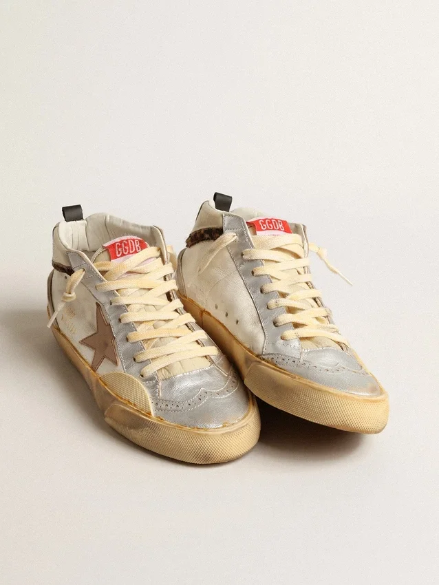 Mid Star LTD with silver metallic leather inserts and pink star