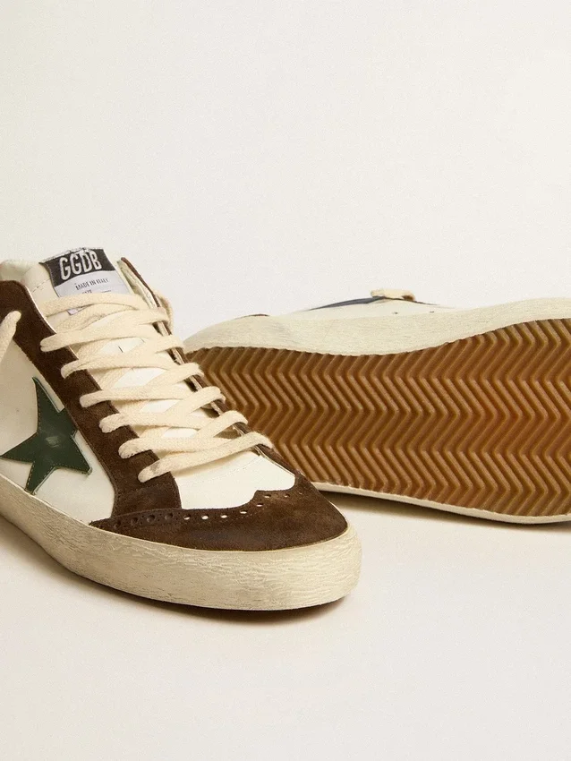 Mid Star with green leather star and blue leather flash