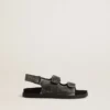 Noa Young sandals in distressed black leather