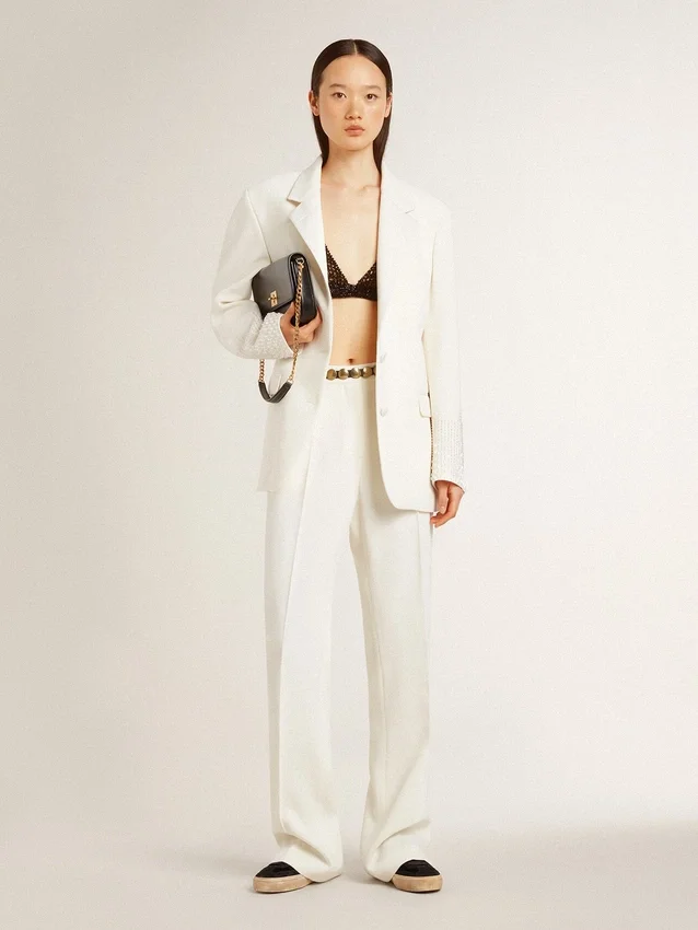 Soul Star in black velvet with white leather heel tab