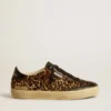 Soul Star in leopard-print pony skin with black nappa leather heel tab and inserts