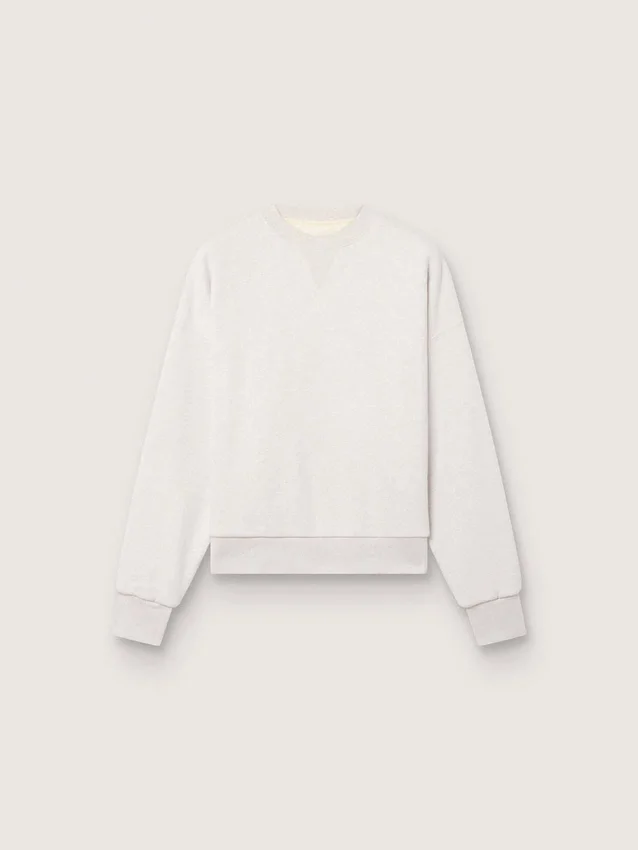 Star unisex sweatshirt in gray cotton with embroidery and crystals