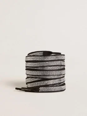 Swarovski laces with contrasting white logo