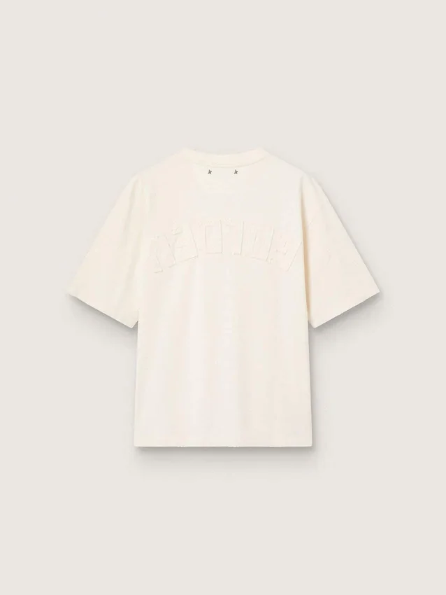 T-shirt in aged white with reverse logo on the back - Jersey Capsule