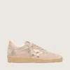 Women's Ball Star in powder-pink suede with metallic gold star