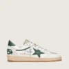 Men’s Ball Star LTD in white leather with green star and Skins