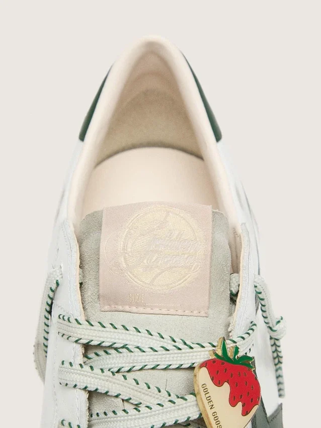 Men’s Ball Star LTD in white leather with green star and Skins