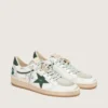 Men’s Ball Star LTD in white leather with green star and Skins
