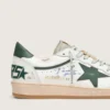 Men’s Ball Star LTD in white leather with green star and Skins