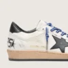 Men's Ball Star LTD in white nappa leather with black leather star and heel tab