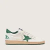 Men's Ball Star Wishes in white nappa leather with green leather star and heel tab