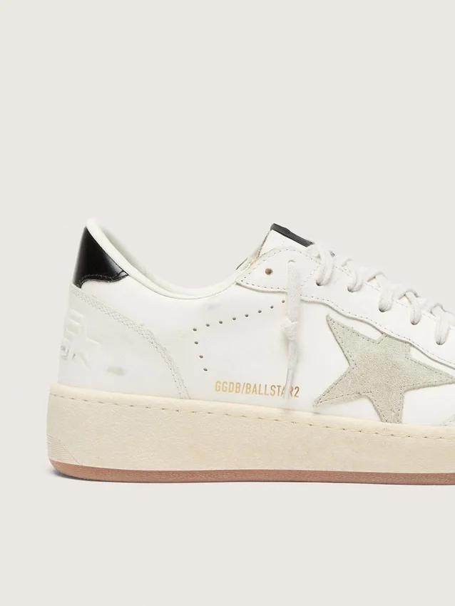 Women's Ball Star with ice-gray suede star and glossy black leather heel tab