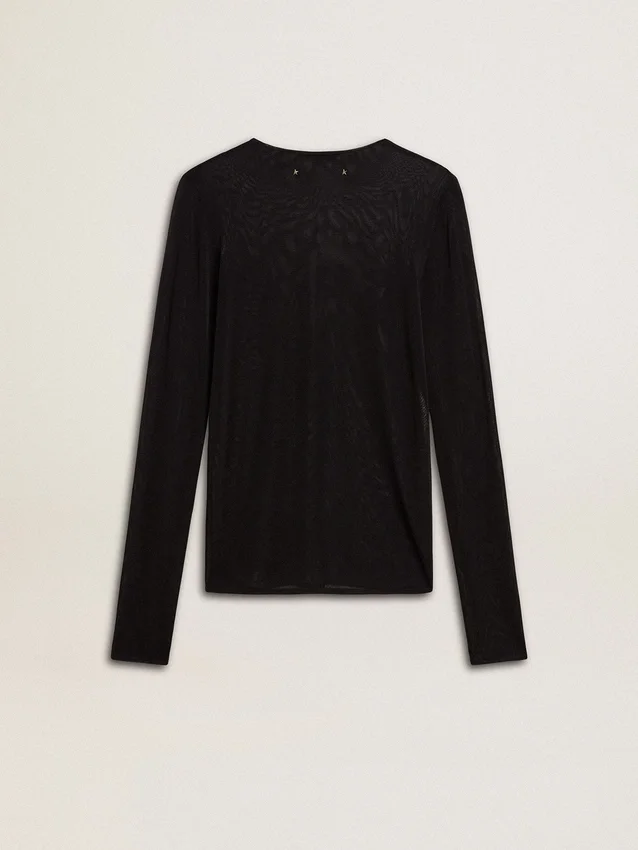Women's black crew neck t-shirt