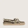 Women’s Cruise espadrilles in military-green canvas with white hiking laces