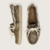 Women’s Cruise espadrilles in military-green canvas with white hiking laces